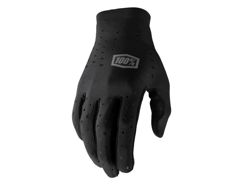 100% Fahrradhandschuhe 100% Sling gloves M black - ultraleichte, atmungsaktive MTB-Handschuhe