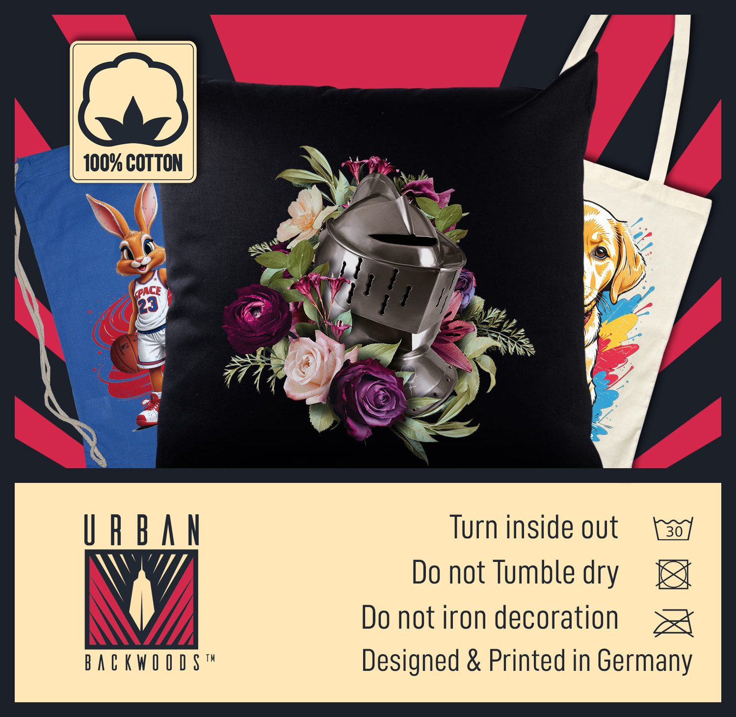 Beuteltasche Be Positive Partnership II Stofftasche The Vampire Strain Vampir