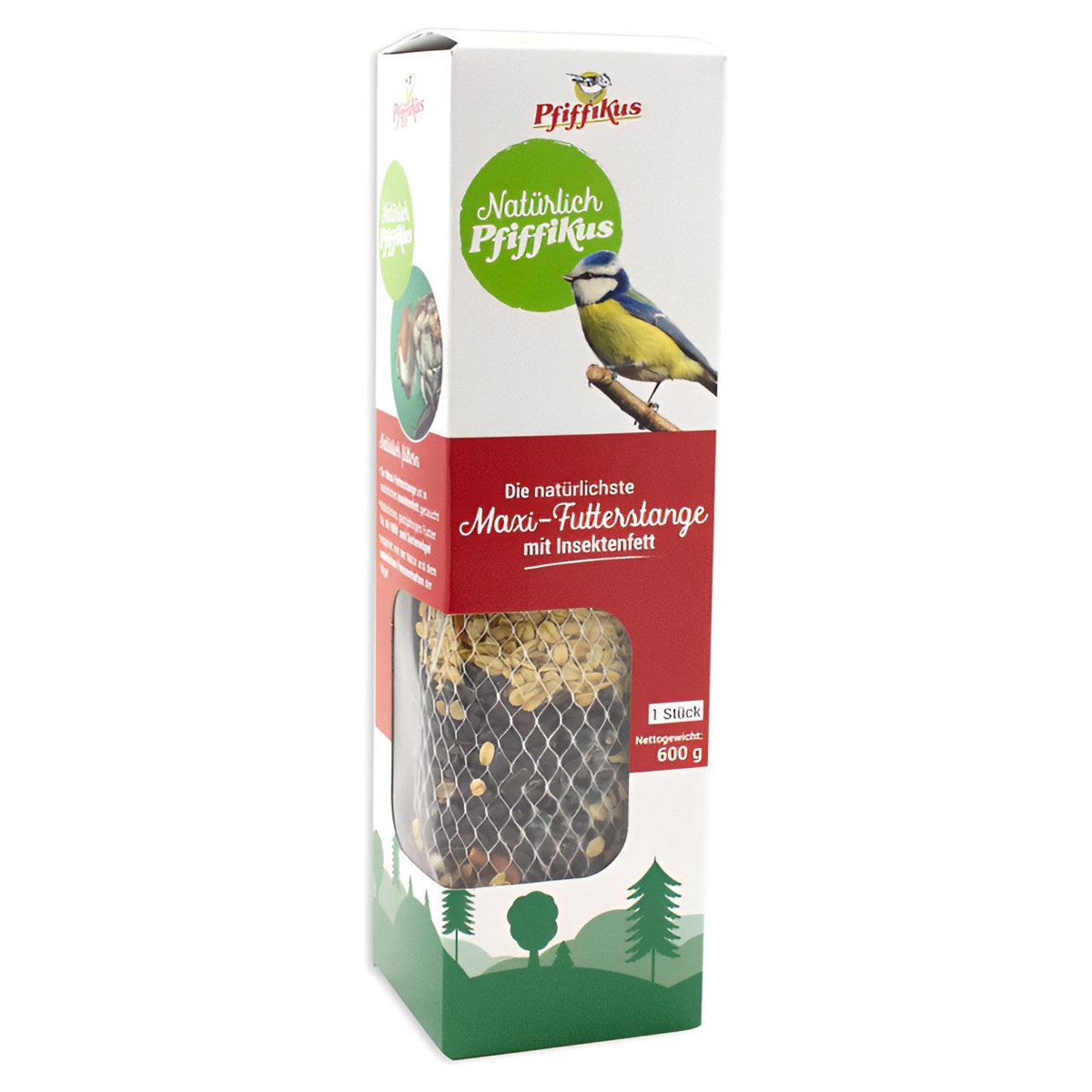 Pfiffikus Natürlich Maxi-Futterstange 600 g - 10 Stück, für: Vogel
