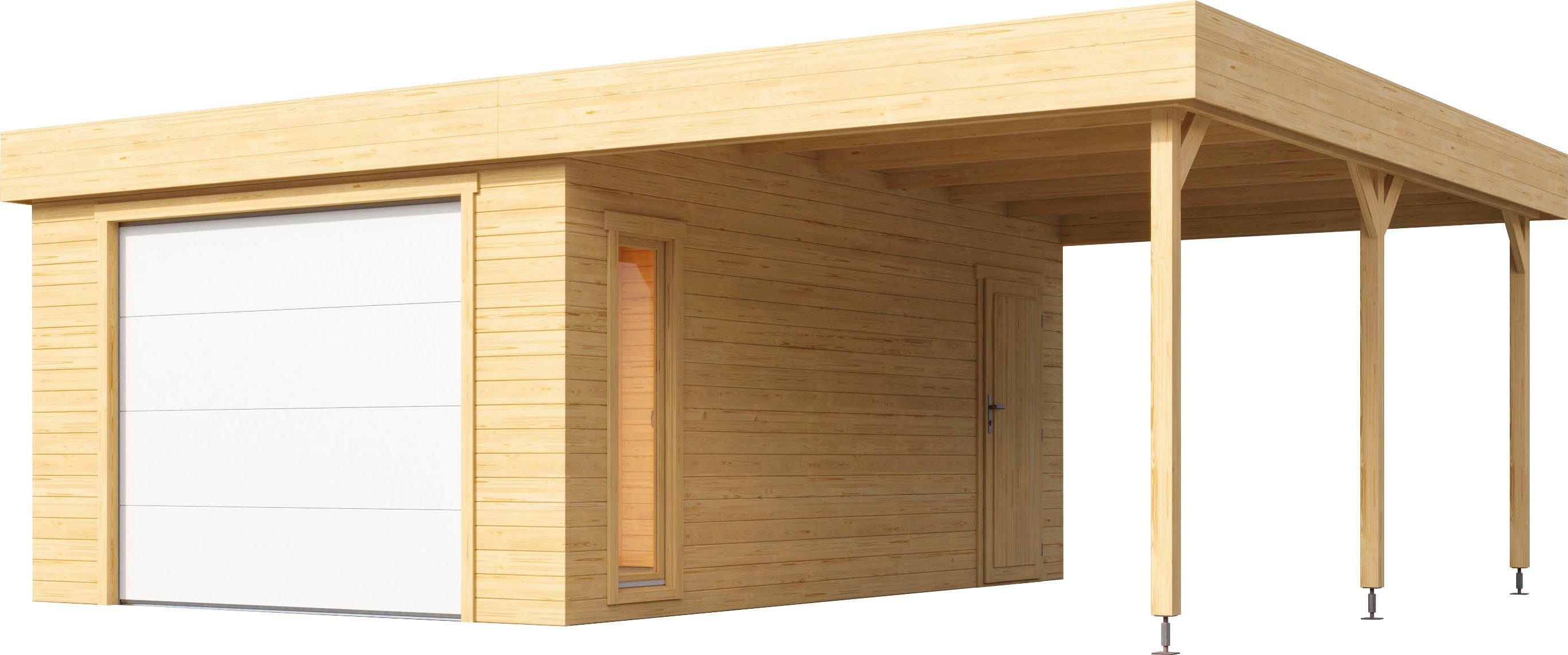 LASITA MAJA Garage Bahamas (Set, Mit zusätzliche Eingang), Garage + Sektionaltor