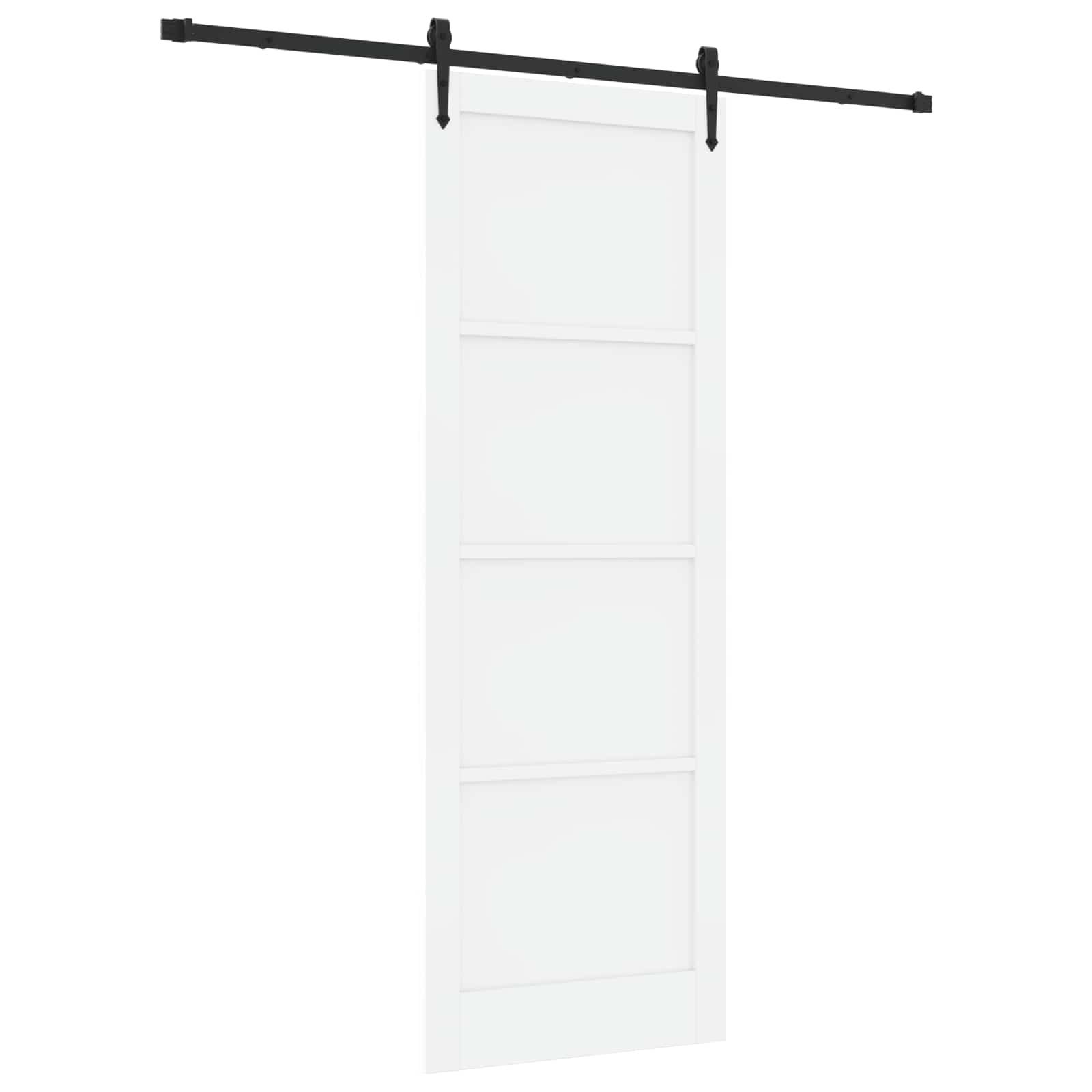 vidaXL Haustür Schiebetür ORKDAL Weiß 83 x 232 cm Massives Kiefernholz (1-St)