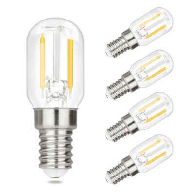 Nettlife LED-Leuchtmittel LED Leuchtmittel E14 Vintage Glühbirnen T22 Lampe Birnen 2W, E14, 4 St., Warmweiß, 2700K