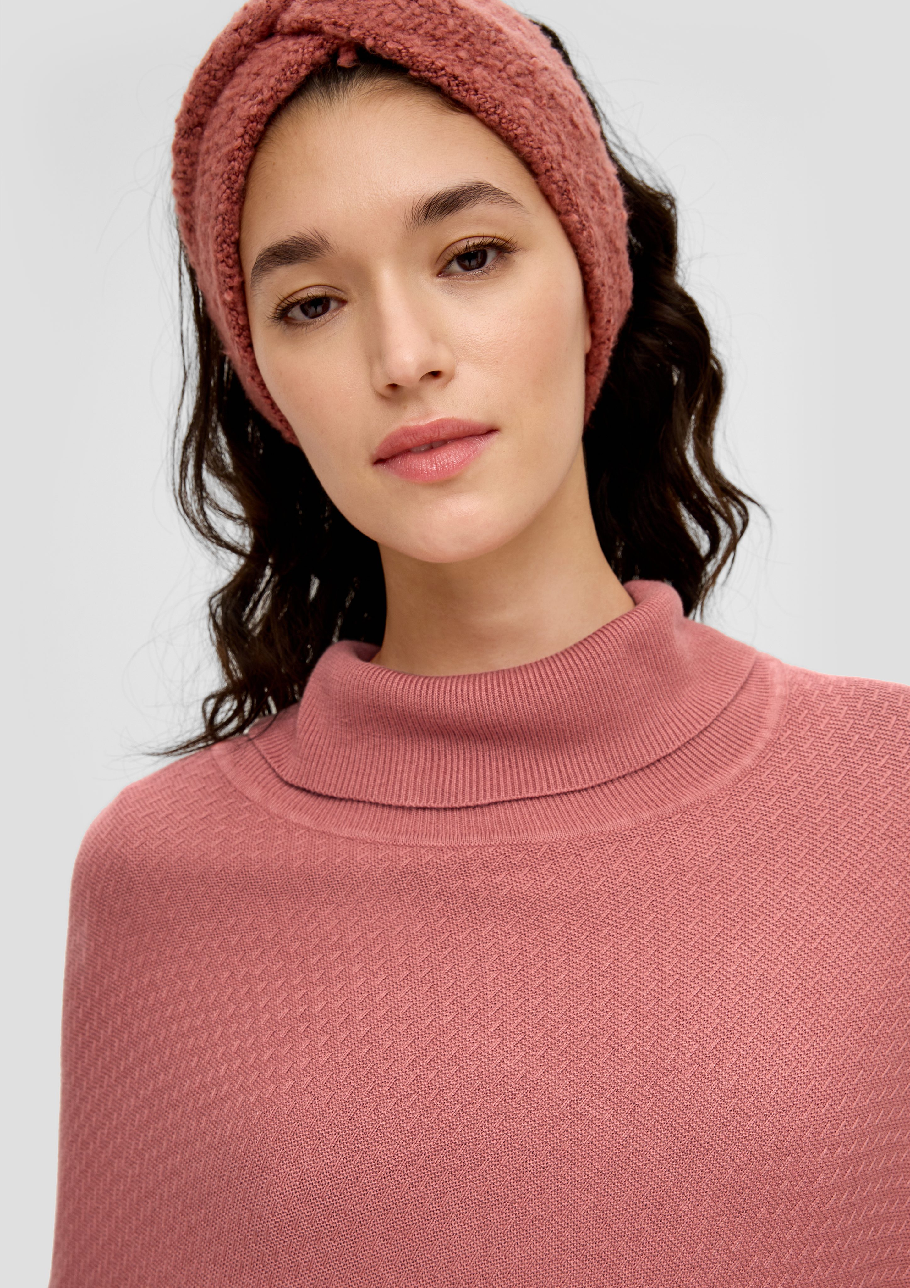 s.Oliver Poncho Poncho aus Viskose-Baumwoll-Mix günstig online kaufen