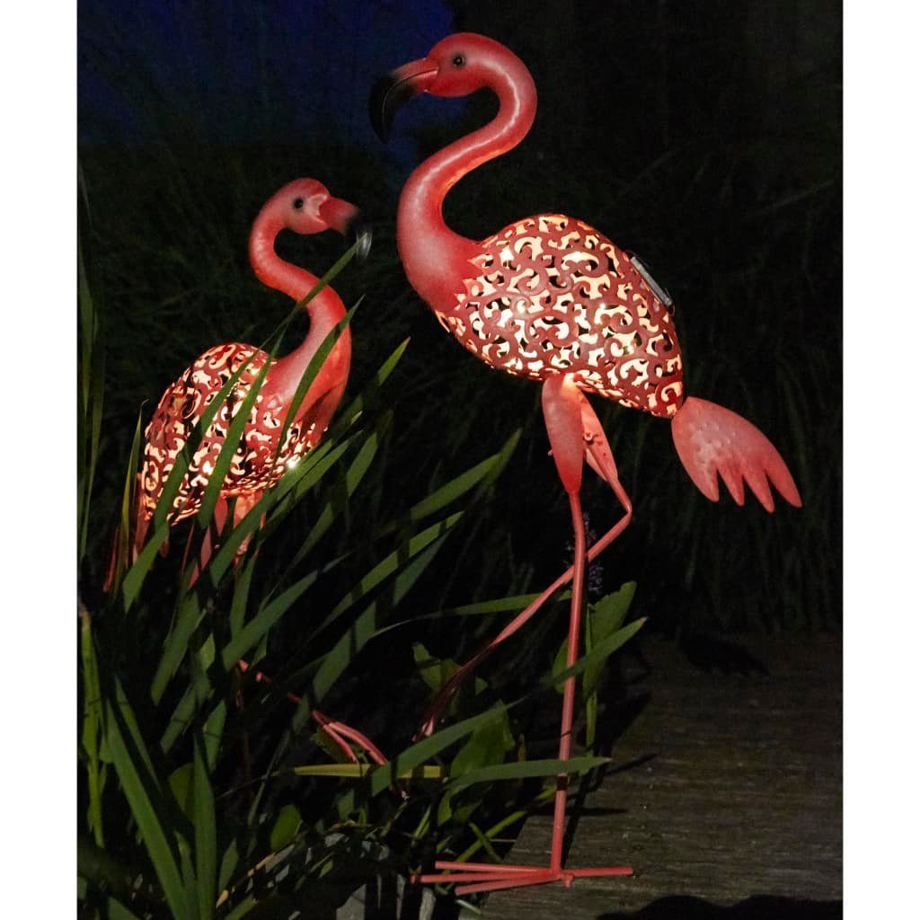 Luxform Außen-Wandleuchte Solar-LED Deko-Gartenleuchte Flamingo 30111 Rosa