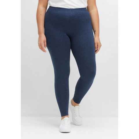 Sheego Leggings Große Größen aus hautfreundlichem Baumwoll-Mix