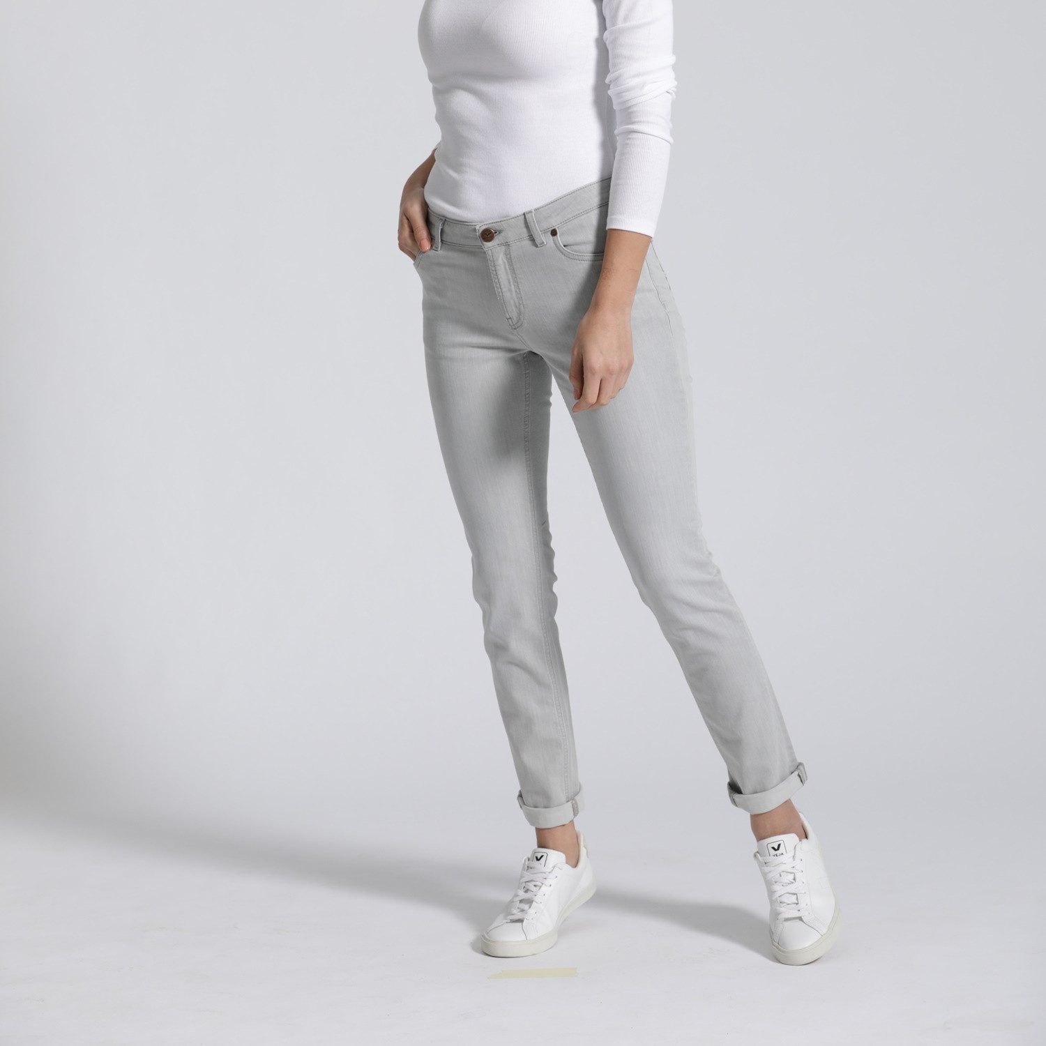 Feuervogl 5-Pocket-Jeans fv-Sve:nja, Slim Fit, Medium Waist, Damenjeans 5-Pocket-Style