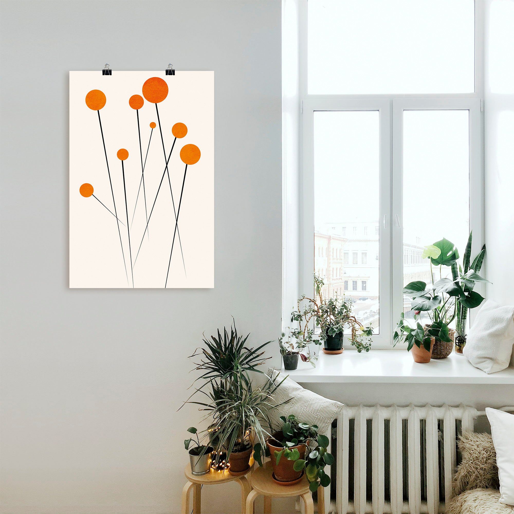 Artland Wandbild Träumende Gänseblümchen, Blumenbilder Wandaufkleber als Leinwandbild, in versch. oder St), (1 Größen Poster Alubild