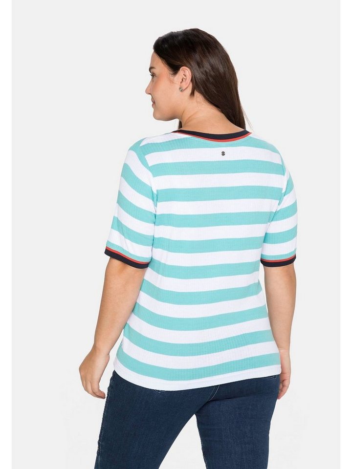 Sheego T-Shirt Große Größen mit verlängerten Halbarmen