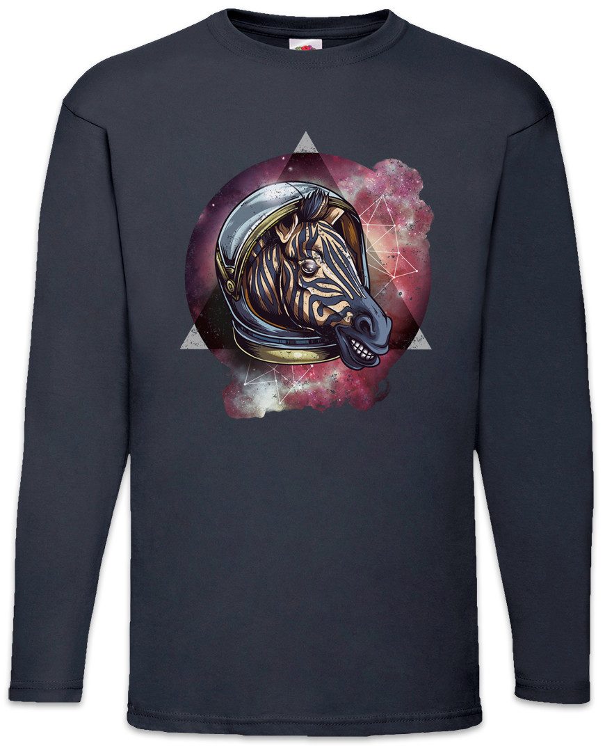 Langarmshirt Zebra Astronaut Langarm T-Shirt Raumfahrt Astronaut Katze Love