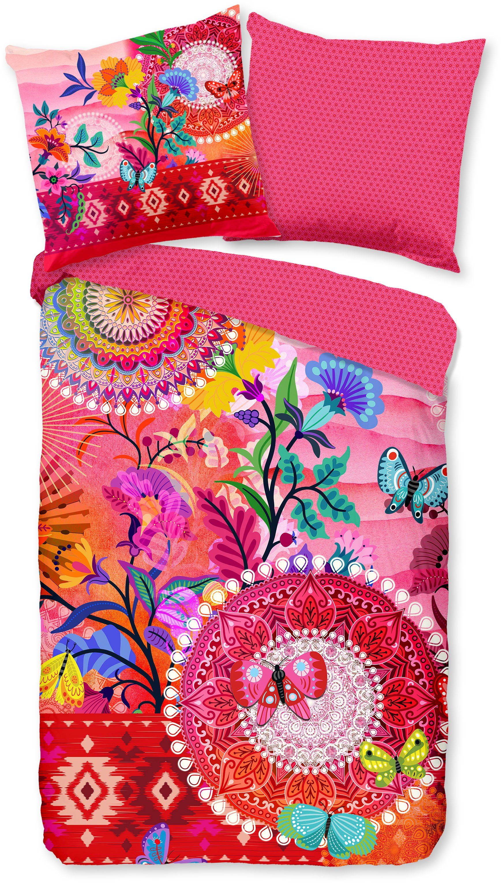 hip Wendebettwäsche »Giselah«, Mako-Satin, 135x200, Reißverschluss, Wendeop günstig online kaufen
