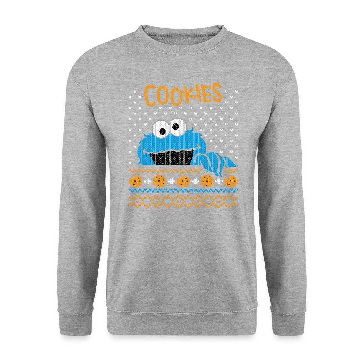 Spreadshirt Sweatshirt Sesamstraße Krümelmonster Ugly Xmas Unisex Pullover (1-tlg)