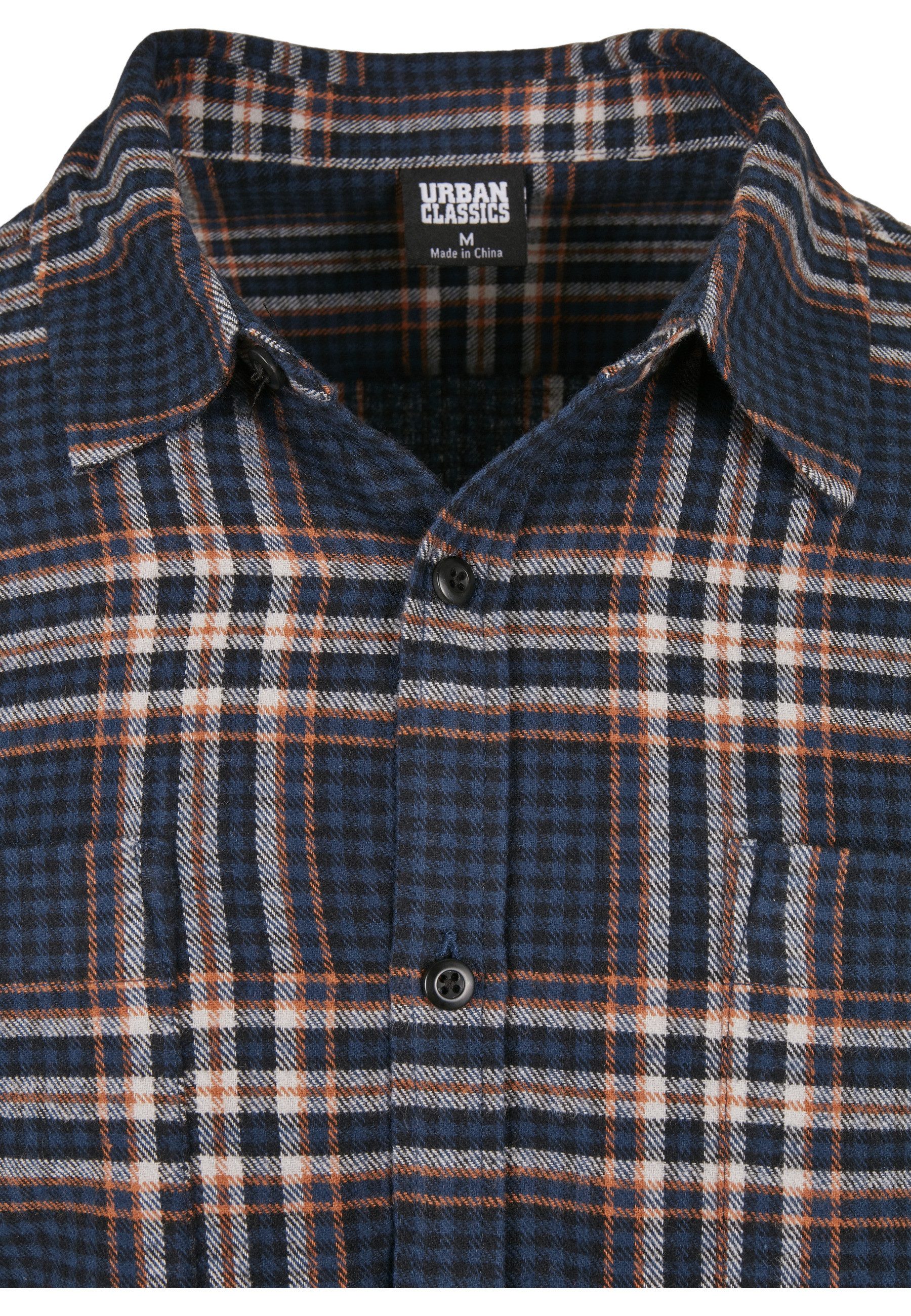 URBAN CLASSICS Langarm-Poloshirt Urban Classics Herren Checked Campus Shirt (1-tlg)
