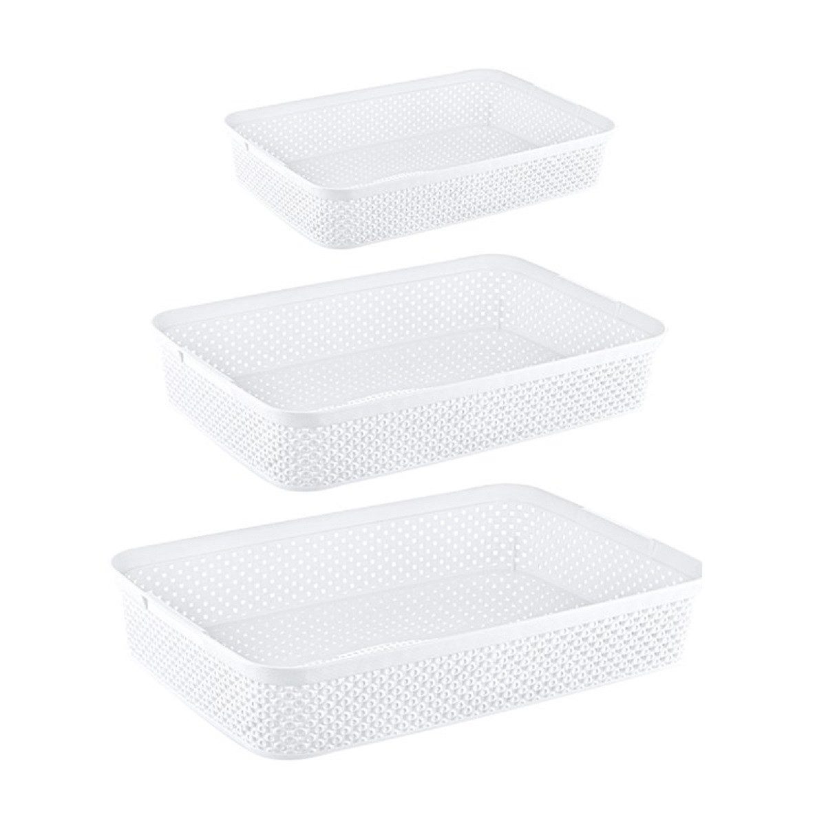 bahama Küchenorganizer-Set Korb Organizer Set 3-teilig (S, M, L) Praktische Aufbewahrungslösungen, (3-tlg), 3-teilig