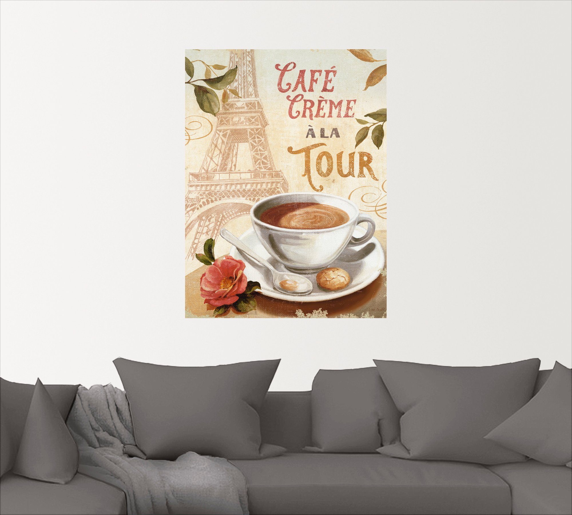oder III, Poster Wandbild Europa als Wandaufkleber in versch. St), Getränke Leinwandbild, (1 Größen Kaffee in Artland