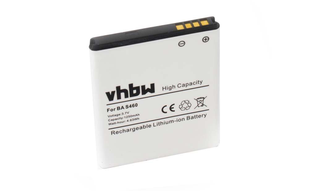 vhbw kompatibel mit HTC T9292 HD7, Wildfire S, T9292 Smartphone-Akku Li-Ion 1250 mAh (3,7 V)