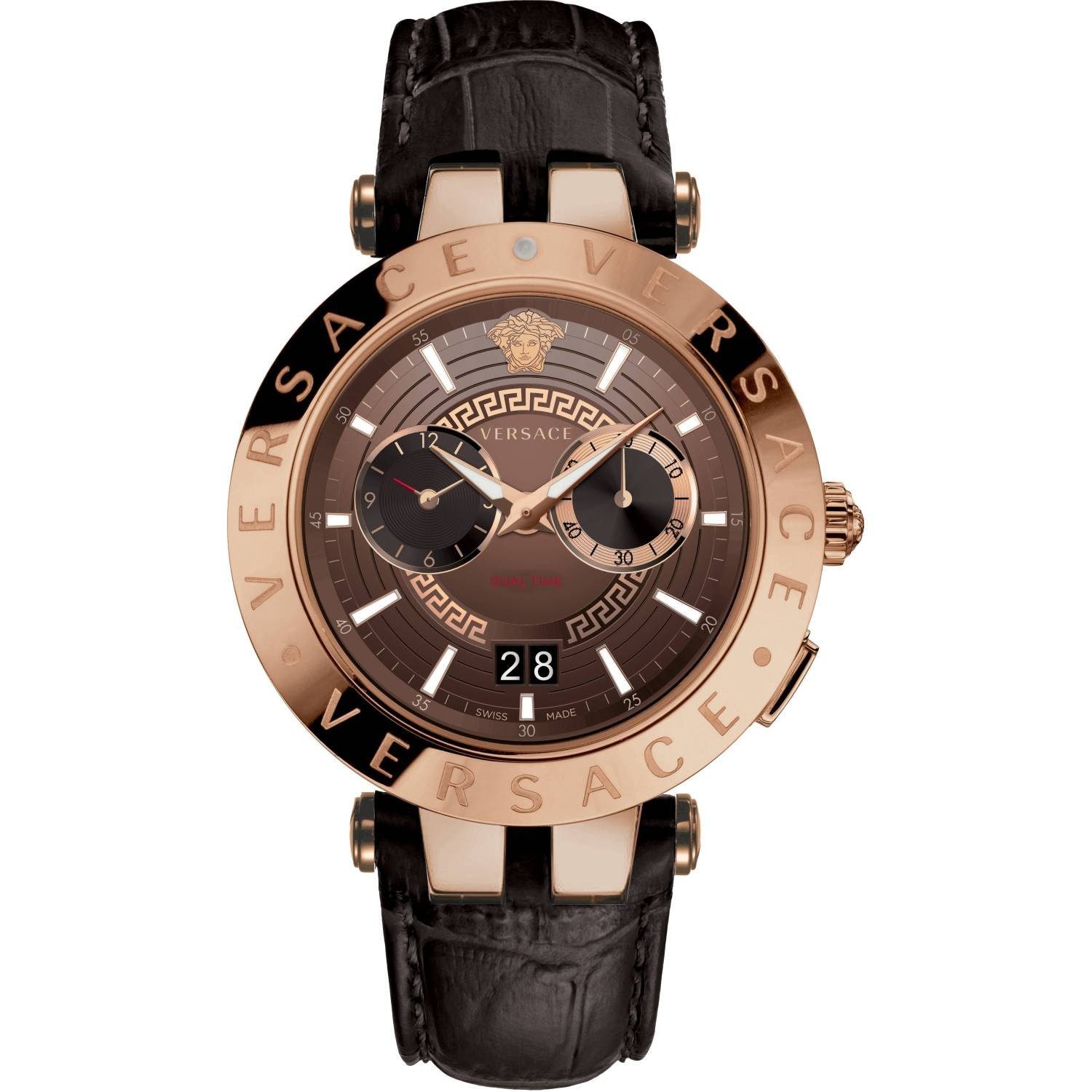 Versace Schweizer Uhr V-RACE, Versce 46 mm Herren Armbanduhr VEBV00722 V-Race Chronograph