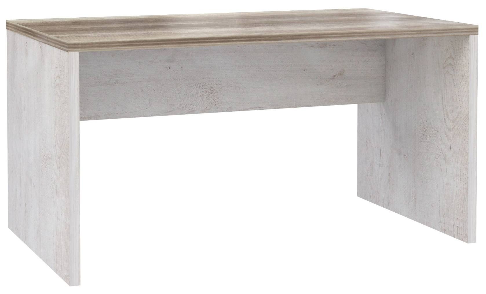 FORTE Schreibtisch Eckschreibtisch Winkelschreibtisch DURO Pinie weiß Eiche antik, Forte (1x Schreibtisch)