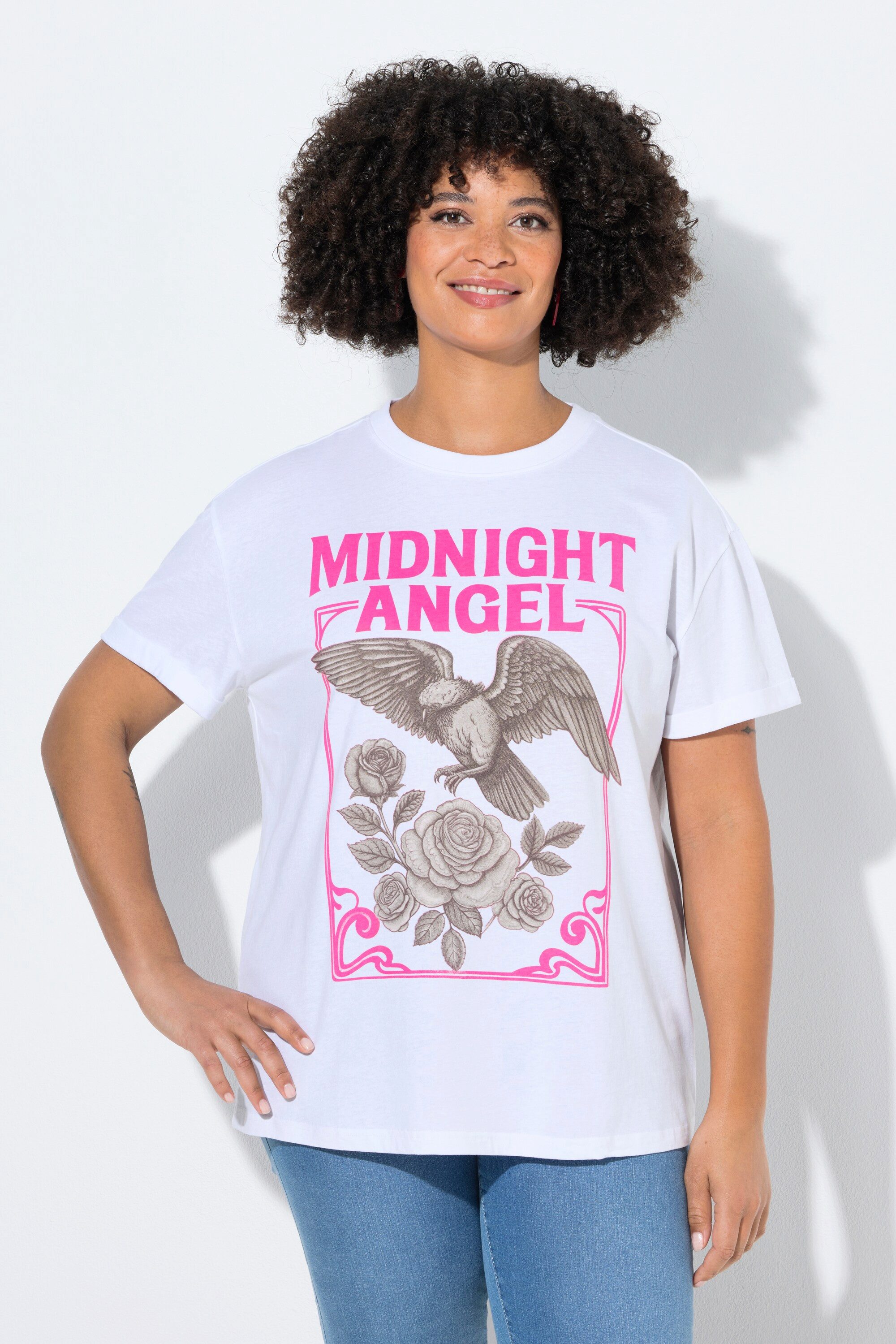 Angel of Style T-Shirt T-Shirt Boxy Fit Midnight Angel Halbarm