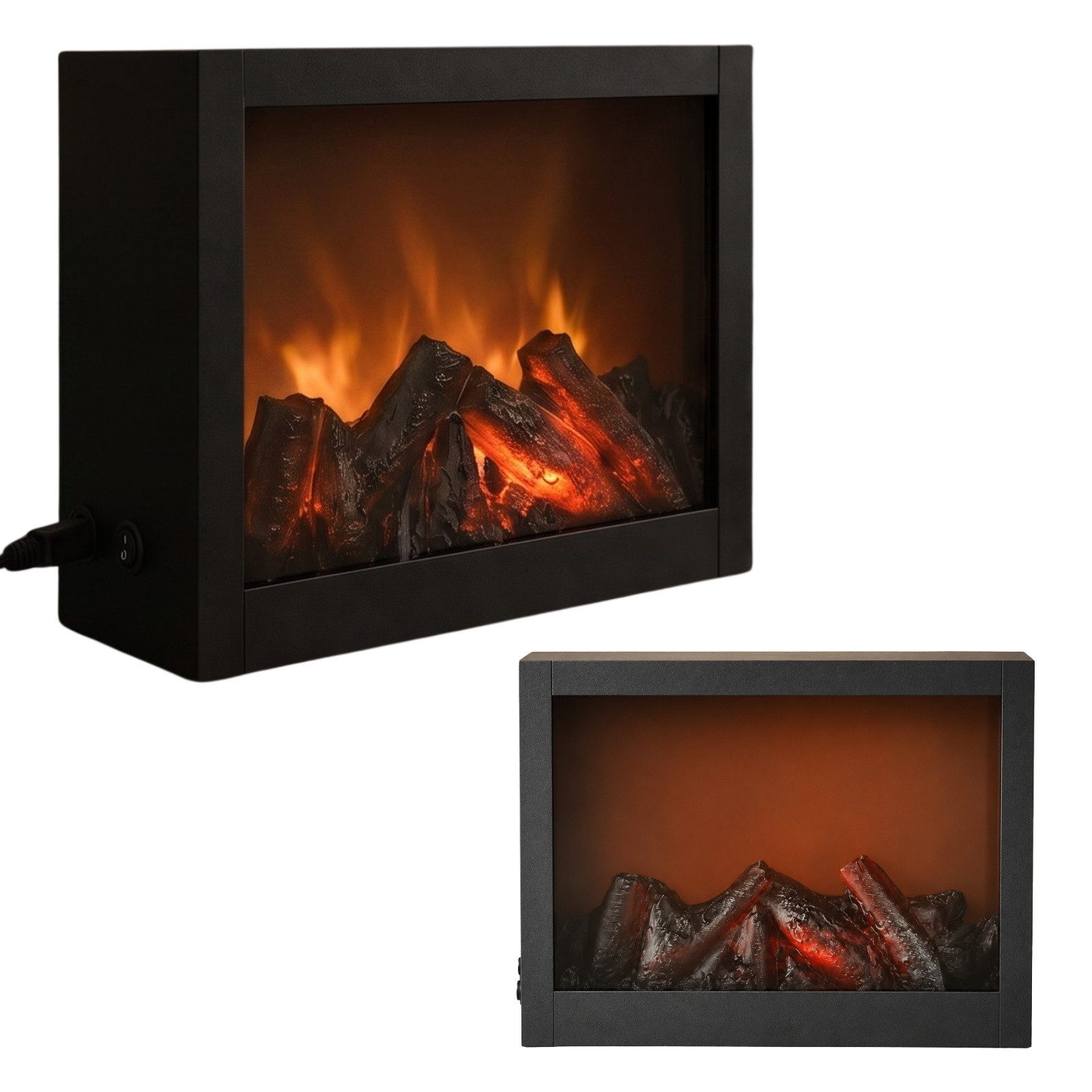 TWILUX Elektrokamin Dekorativer LED-Kamin, aus Metall, 10 x 29 x 23 cm – Bild 2 von 2