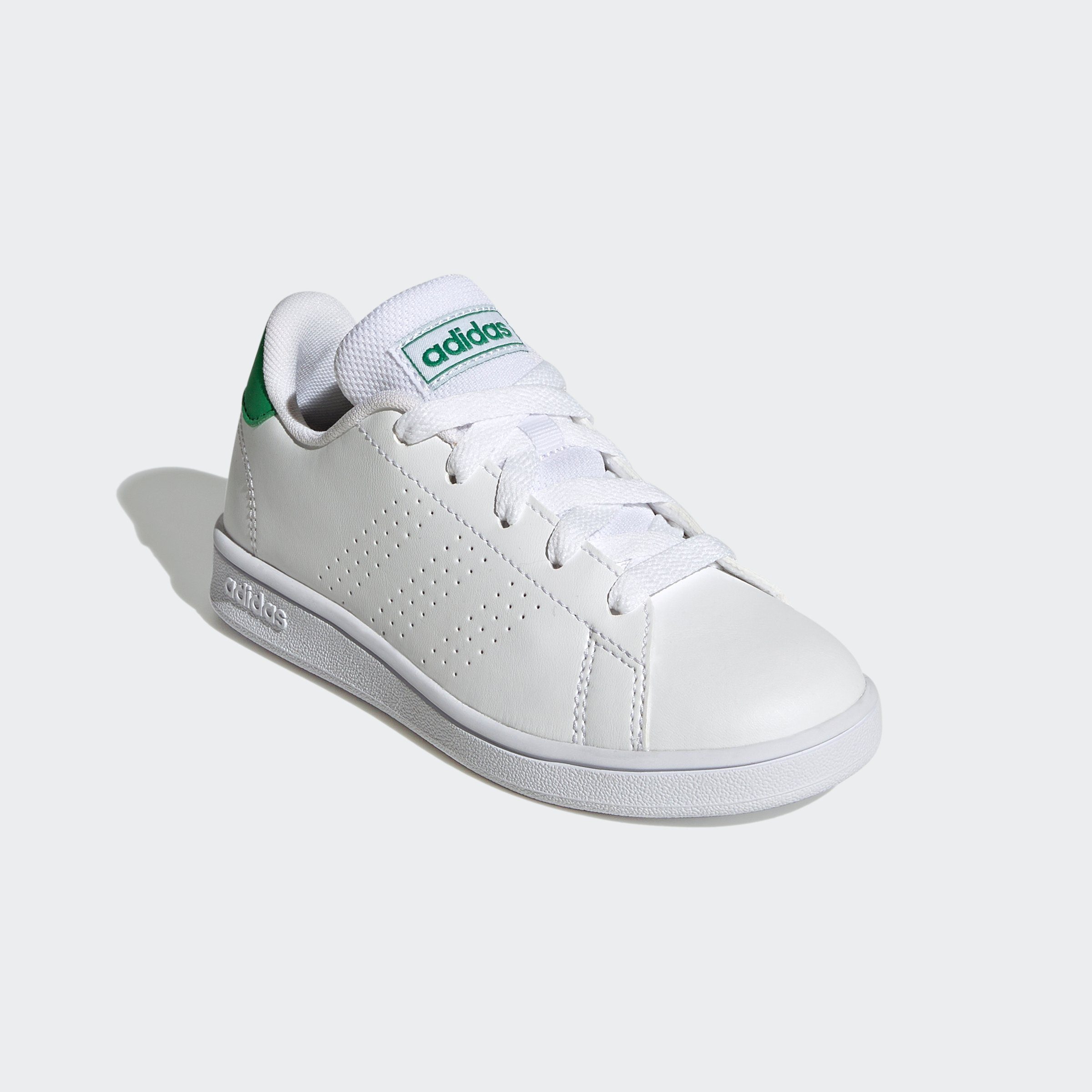 adidas Sportswear ADVANTAGE LIFESTYLE COURT LACE Sneaker Design auf den Spuren des adidas Stan Smith Cloud White / Green / Core Black