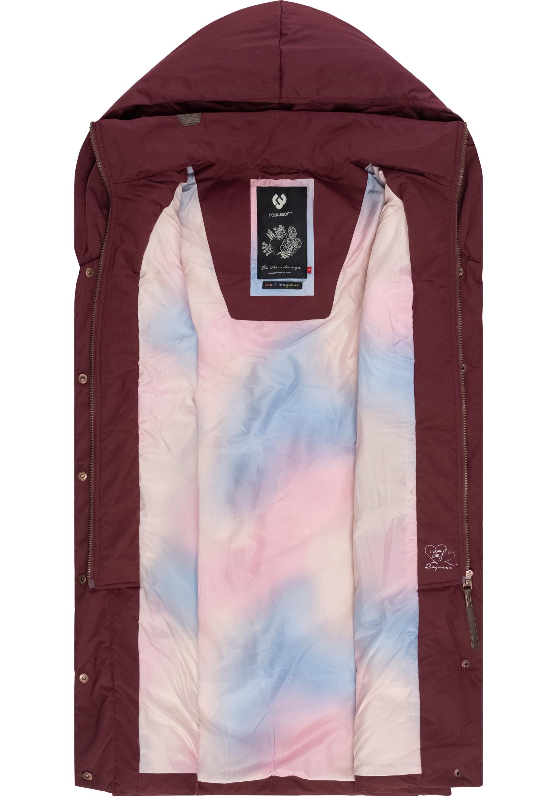 Ragwear Steppweste Natalka Vest stylische, gesteppte Winterweste mit gefütterter Kapuze