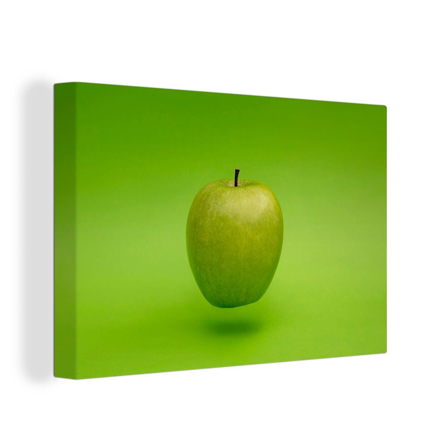 OneMillionCanvasses® Leinwandbild Apfel - Grün - günstig online kaufen