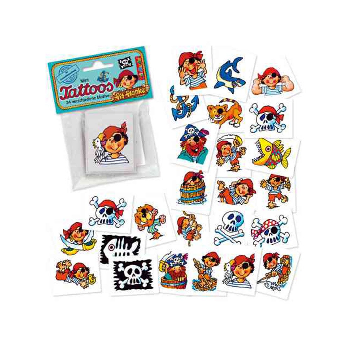 Kindertattoo Mini-Tattoo-Set Pirat Pit Planke