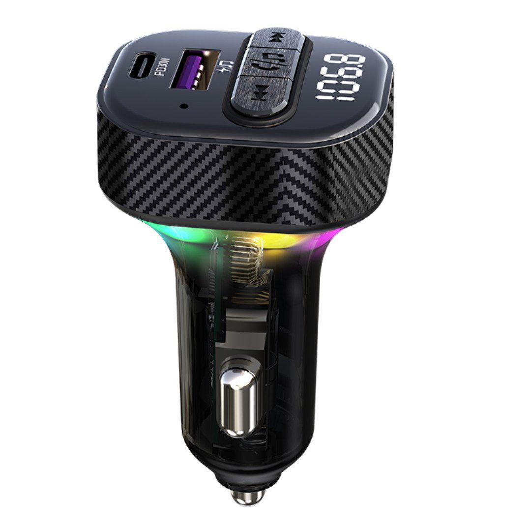 neue dawn Auto USB C Ladegerät KFZ Schnellladung FM Transmitter Bluetooth 5.3 KFZ-Netzteil (Handy Ladegerät, KFZ Bluetooth 5.3, 30W Schnellladung)