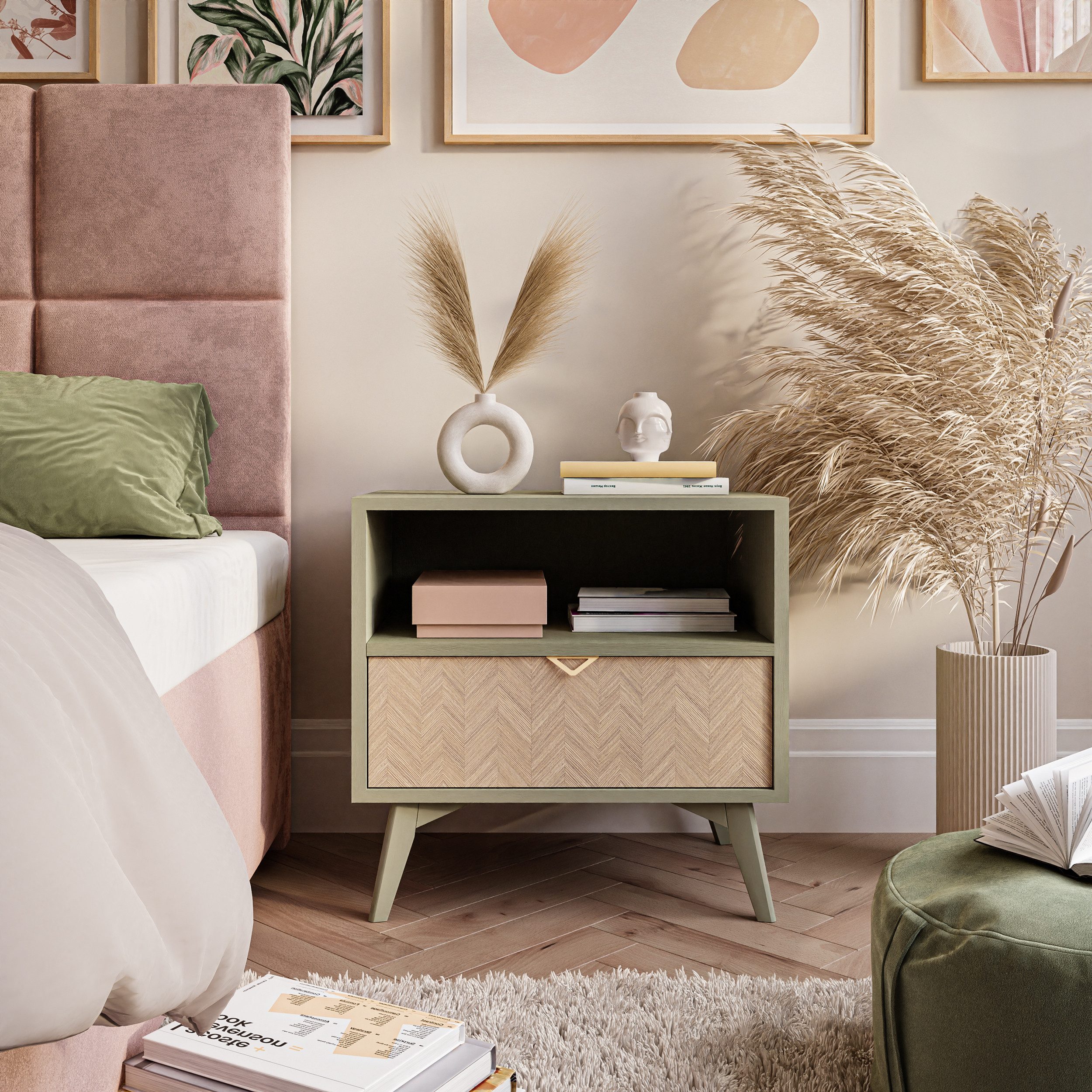 Lookway Nachttisch ALOE Nachtschrank mit Schublade, günstig online kaufen