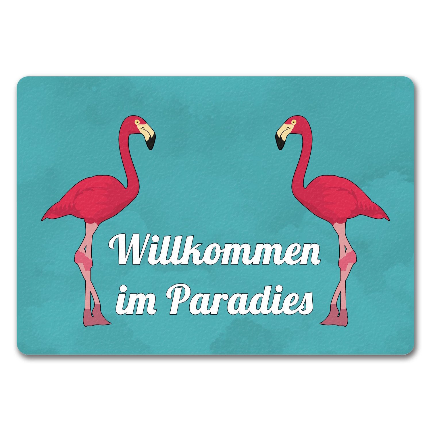 speecheese Fußmatte Fußmatte in 35x50 cm ohne Rand mit Flamingomotiv und Spruch: im