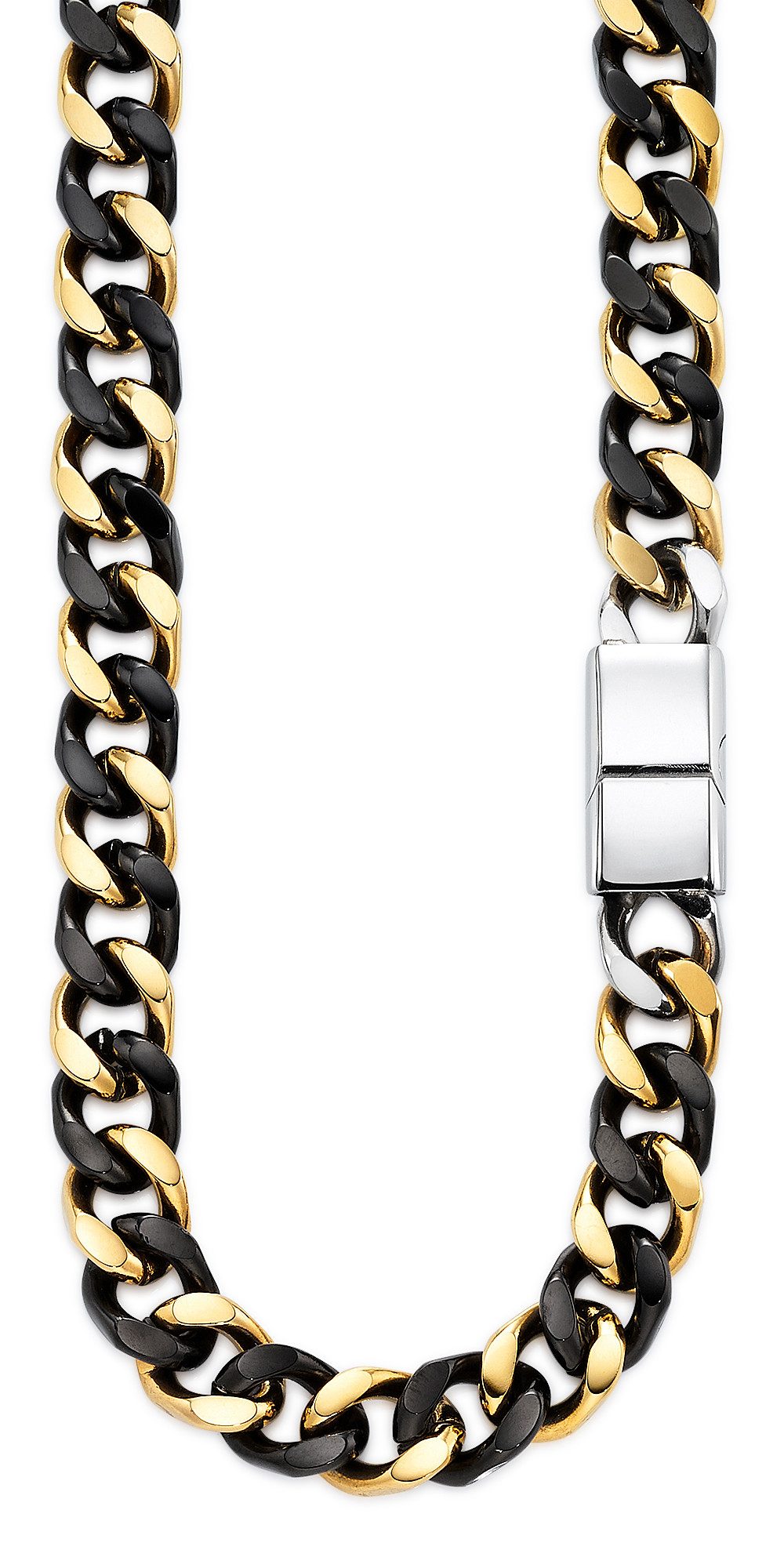 Bruno Banani Edelstahlkette Schmuck Geschenk breite Kette bicolor