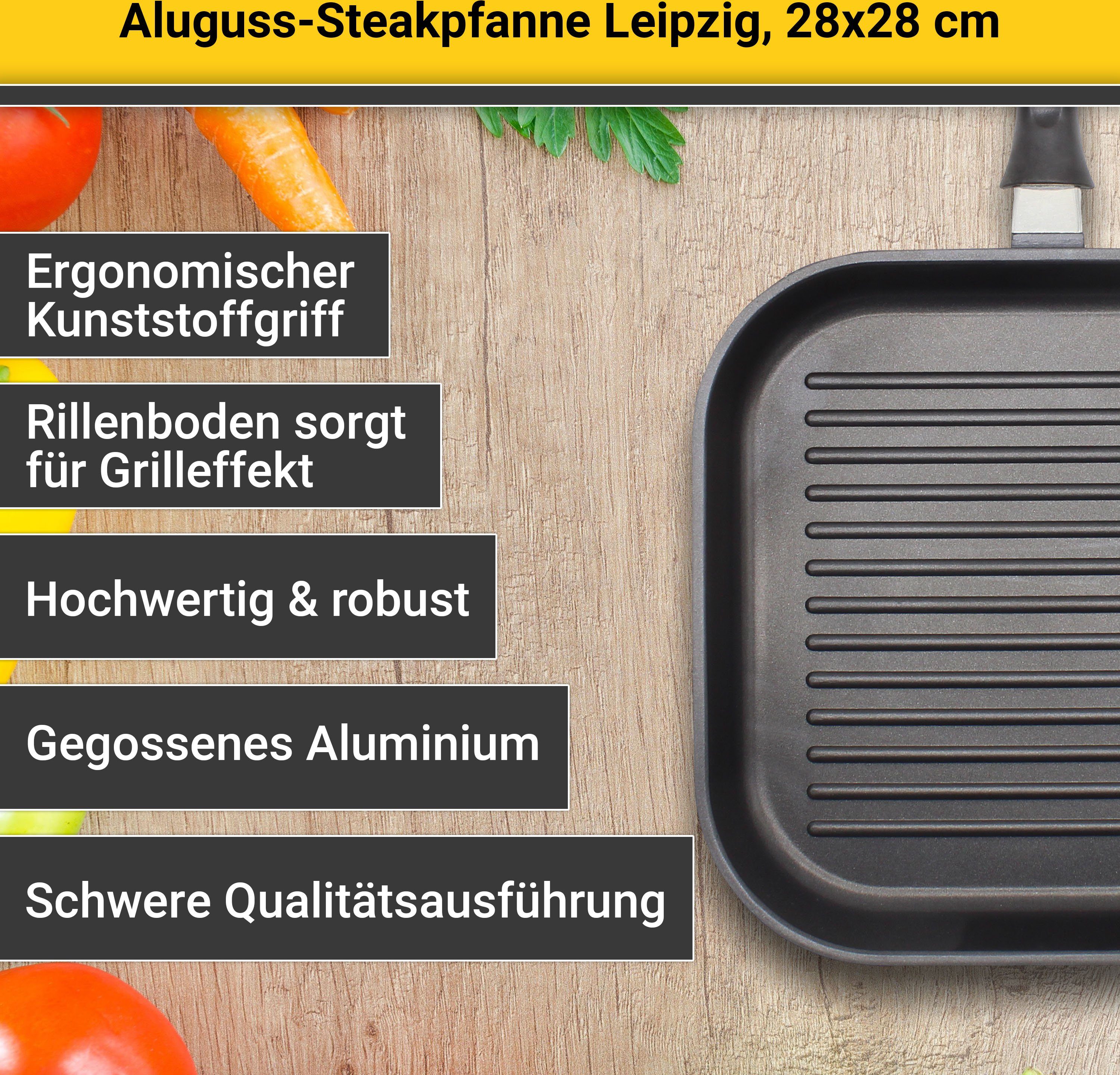 Krüger Steakpfanne Leipzig, (1-tlg) Aluminiumguss