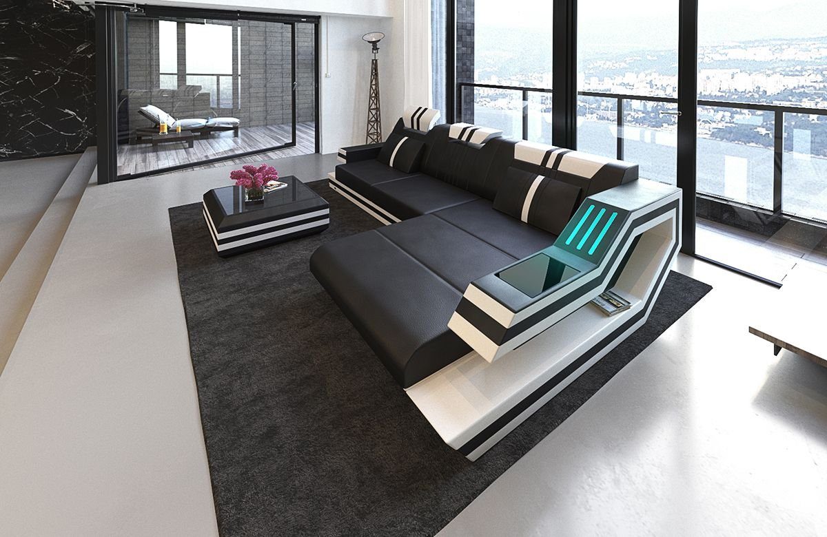 Sofa Dreams Ecksofa Ledercouch Ledersofa Ravenna günstig online kaufen