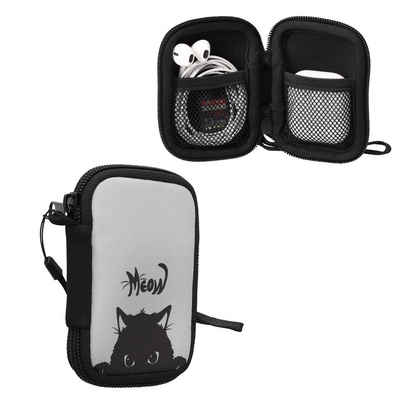 kwmobile Kopfhörer-Schutzhülle Neopren Tasche für in-ear Headphones, Hülle Case Schutztasche - Innenmaße - mit Reißverschluss