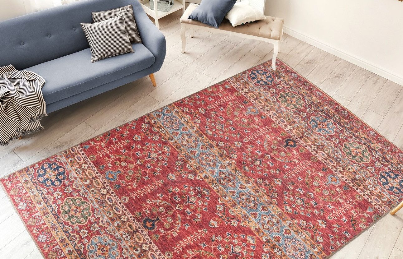 me gusta Teppich Faye 325, rechteckig, Höhe: 6 mm, Flachgewebe, gedrucktes Motiv, Wohnzimmer, Esszimmer