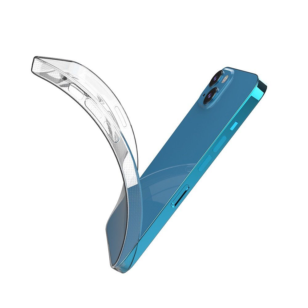 Ventarent Smartphone-Hülle Handy Hülle Case passt für Apple iPhone 13 6,1 Zoll, Slim Cover, Back Cover, Durchsichtig, Robust, stoßfest / Transparent