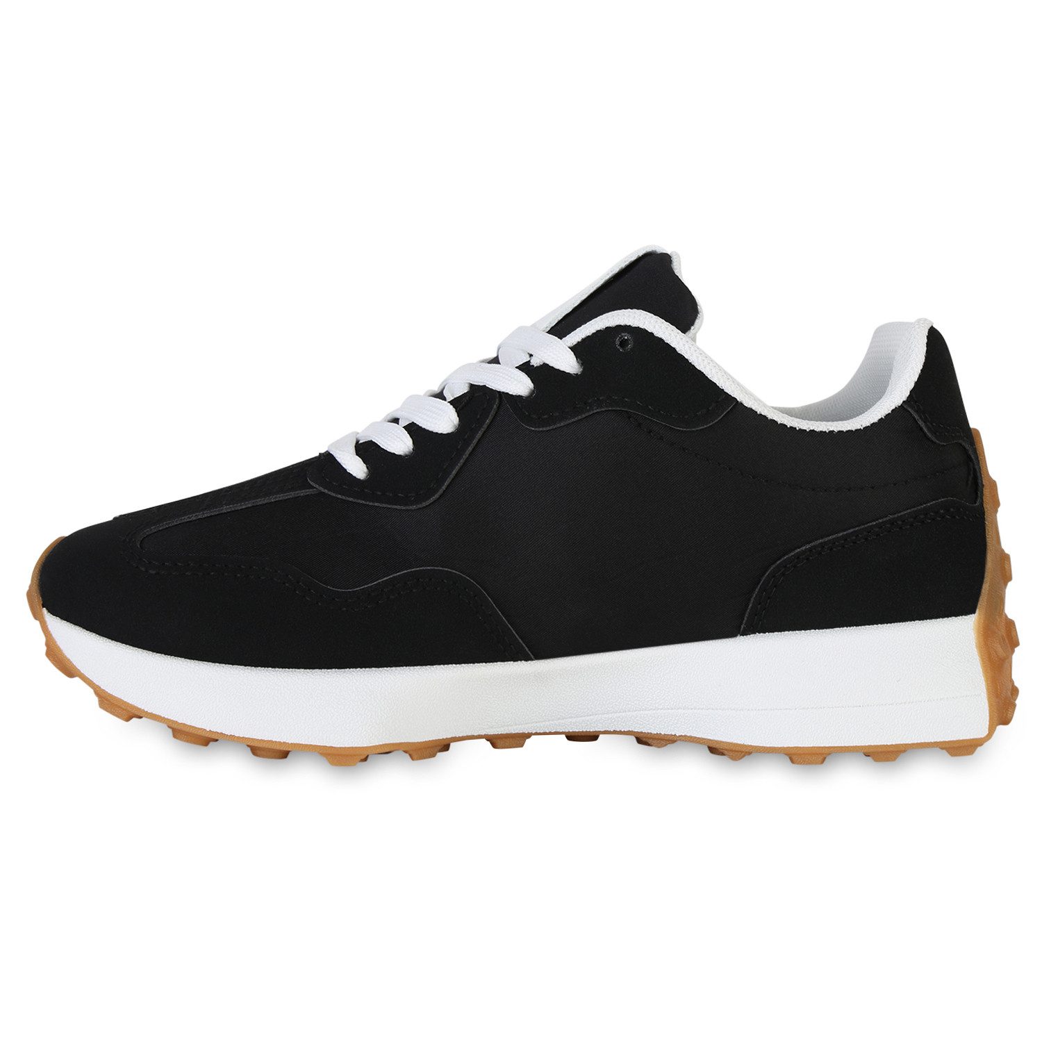 VAN HILL 841561 Plateausneaker Damen Plateau Sneaker Schnürer Profil-Sohle günstig online kaufen