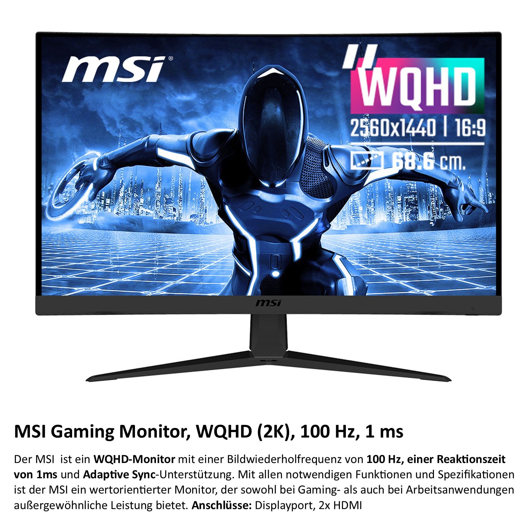 Meinpc Set mit Ryzen 9 und RTX 5060 2K TFT Gaming-PC-Komplettsystem (27", 5950X Ryzen 9 5950X, RTX 5060, 16 GB RAM, 1000 GB SSD, Gamer, Gaming, RGB, White) – Bild 2 von 5