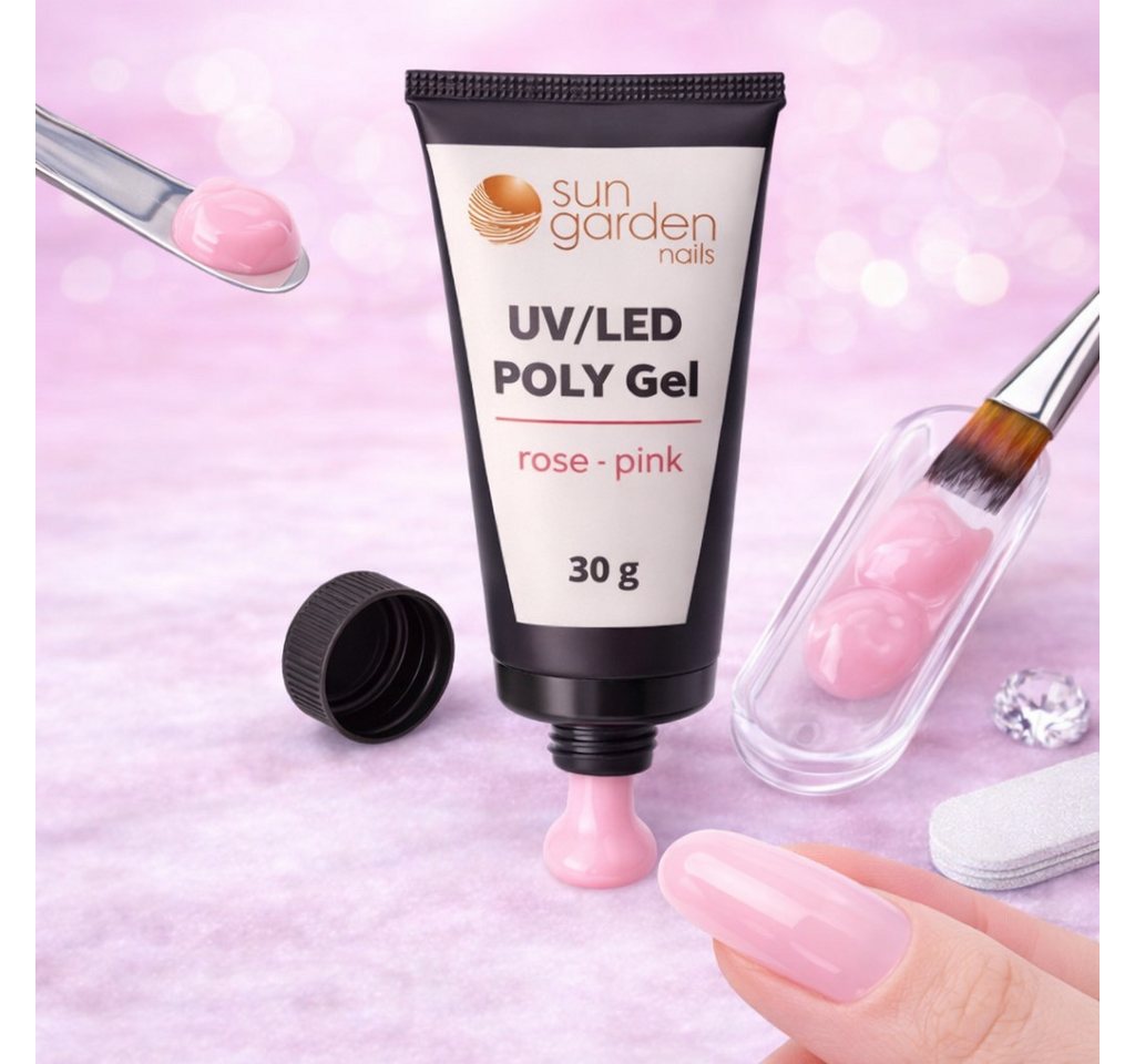 Sun Garden Nails UV-Gel Sun Garden Nails UV Poly Gel Rose Pink 30g, Extreme Dickviskoses Gel