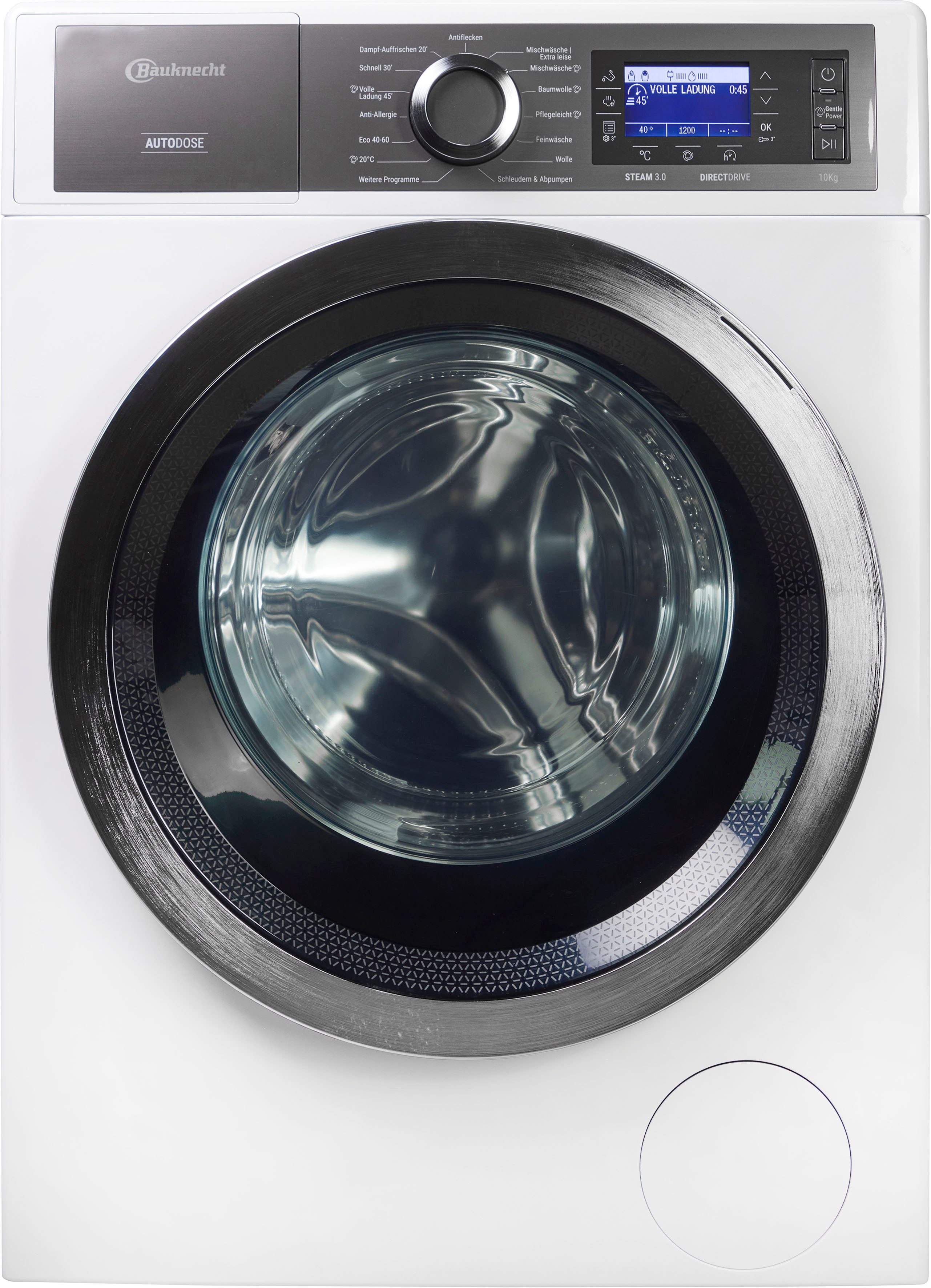 BAUKNECHT Waschmaschine B8 09AD SILENCE DE, 10 kg, 1400 U/min, Gentle Power-Technologie, Auto Dose, Vollwasserschutz