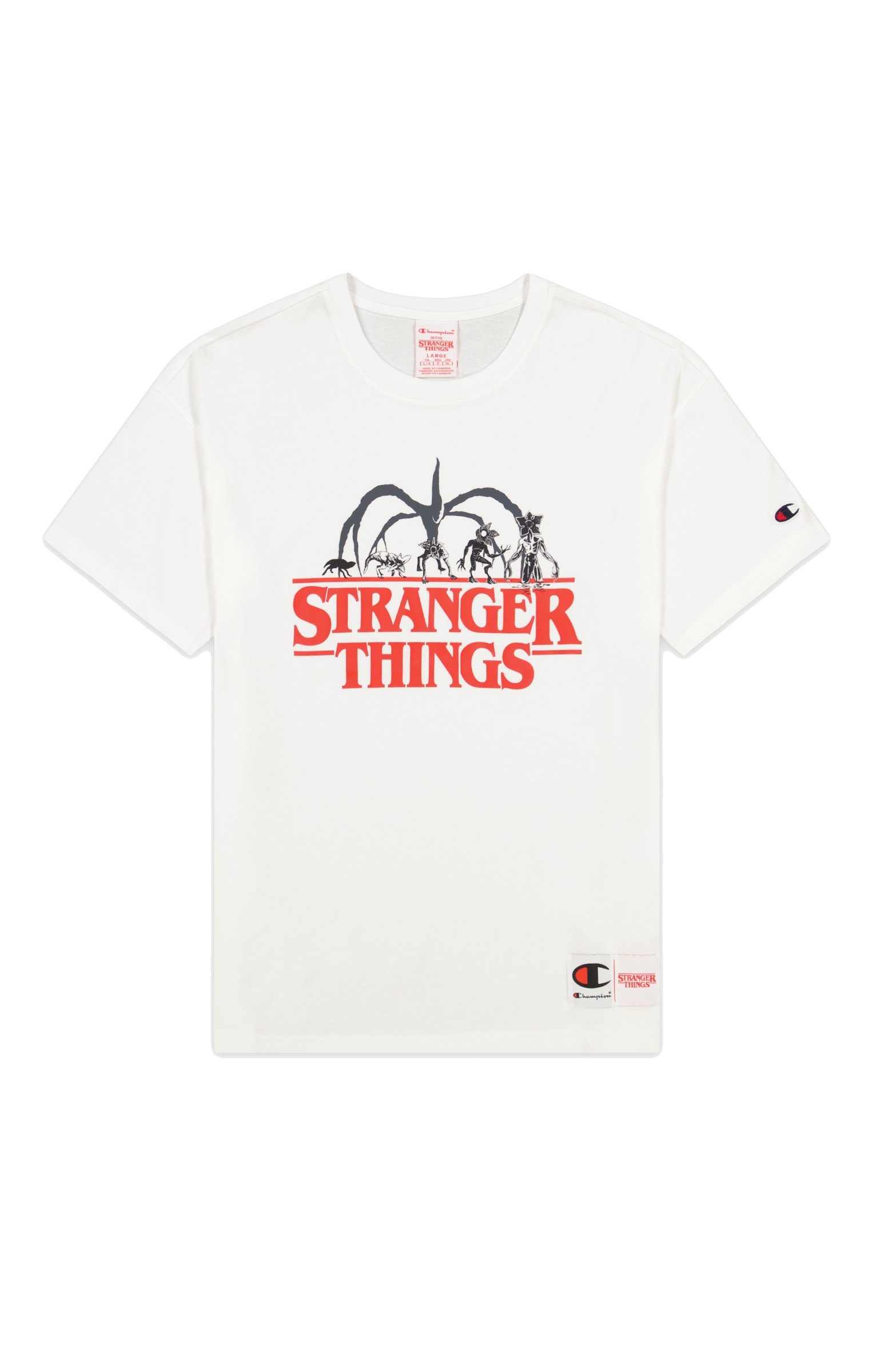 Stranger Adult Champion Champion T-Shirt Unisex weiß (ww006) Crewneck T-Shirt Things