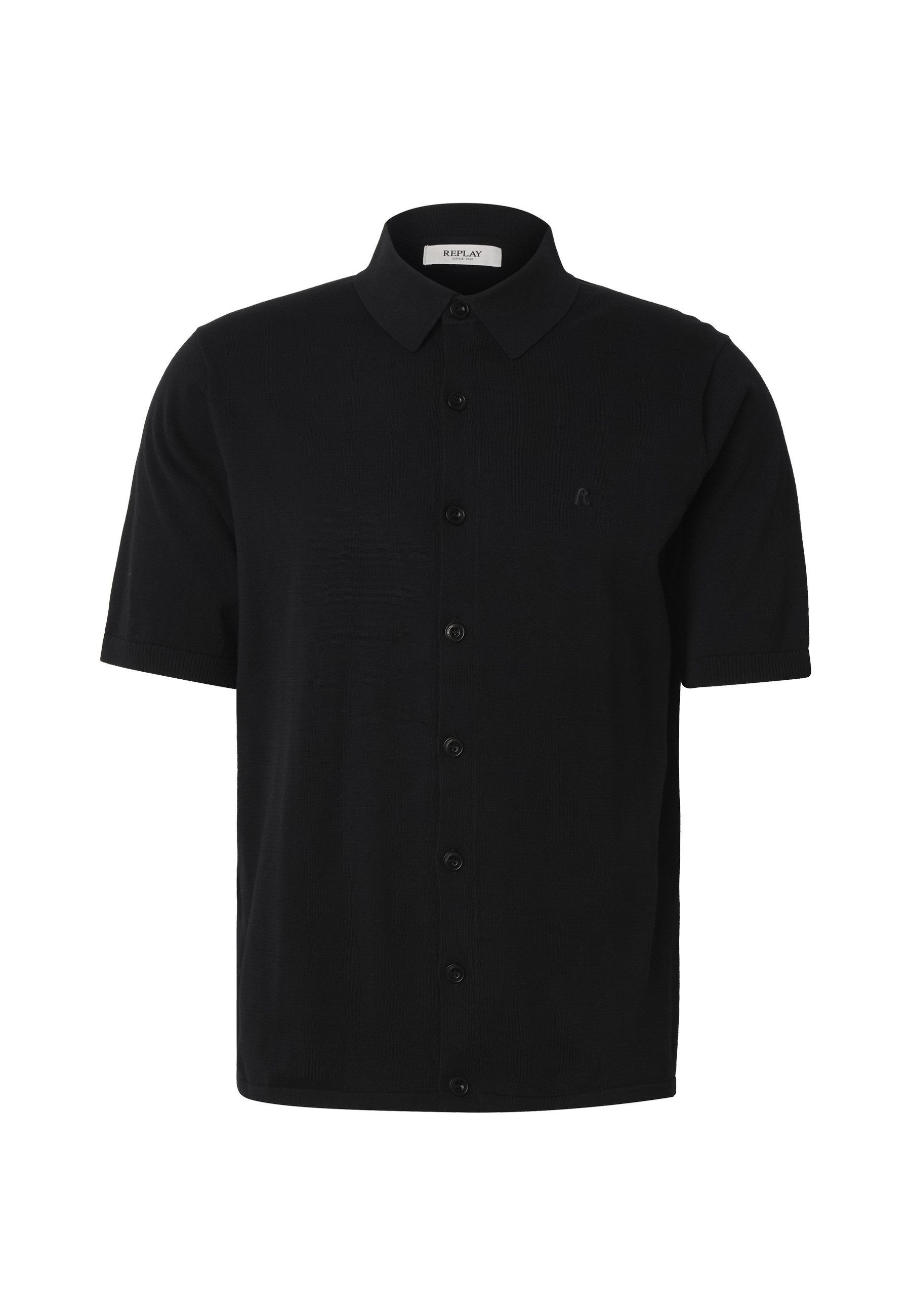 Replay Rundhalspullover Replay UK5158 knitwear polo (1-tlg)