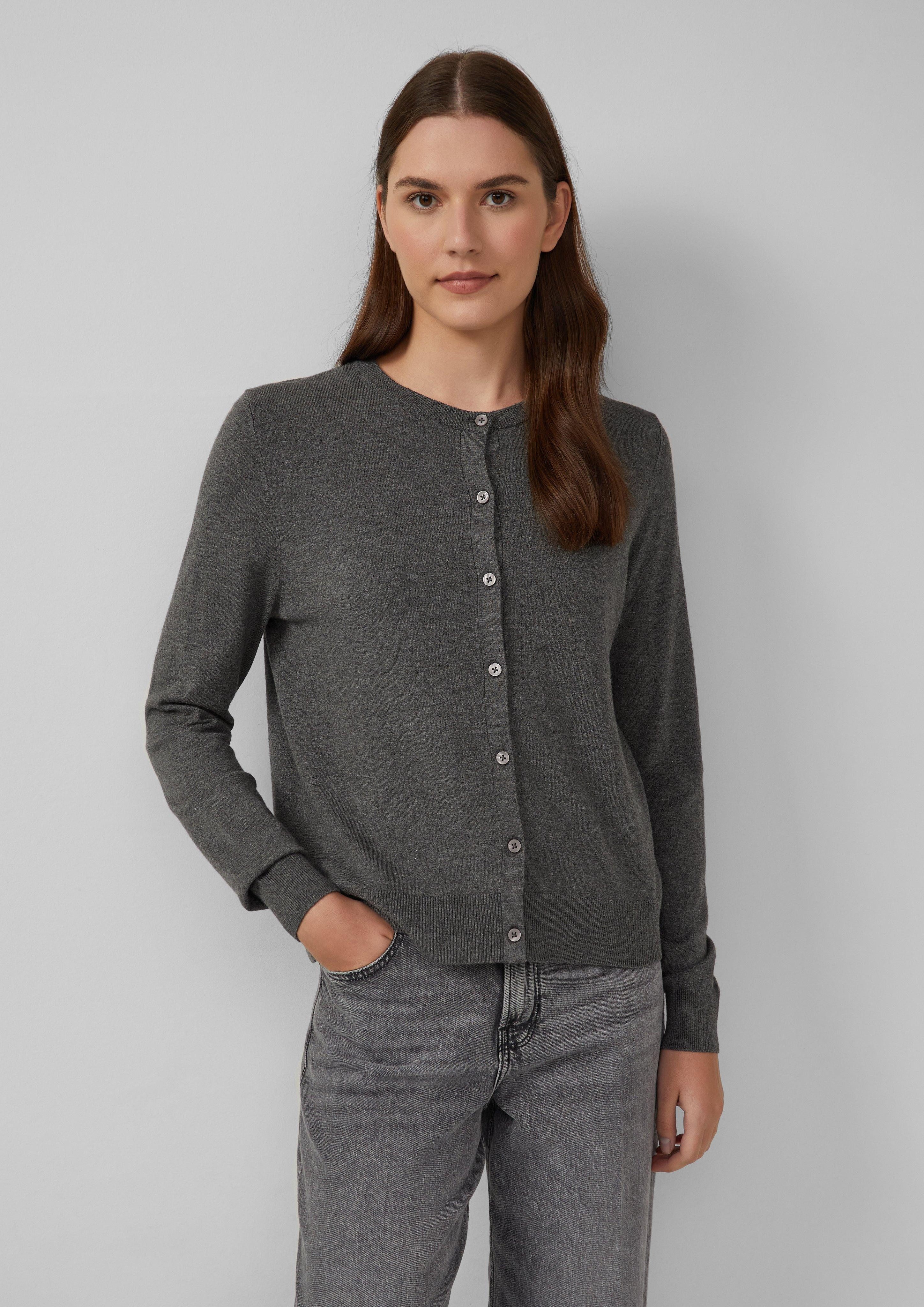 s.Oliver Strickjacke Feinstrickcardigan aus Viskosemix günstig online kaufen