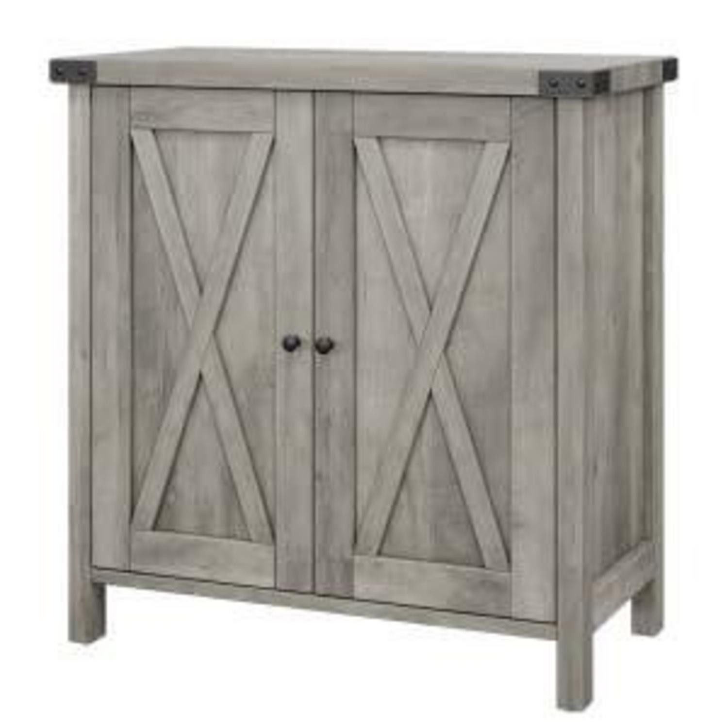 LuxusKollektion Sideboard Sideboard Kommode Anrichte 2 Fächer 2 Türen Wohnzimmer Flur Grau