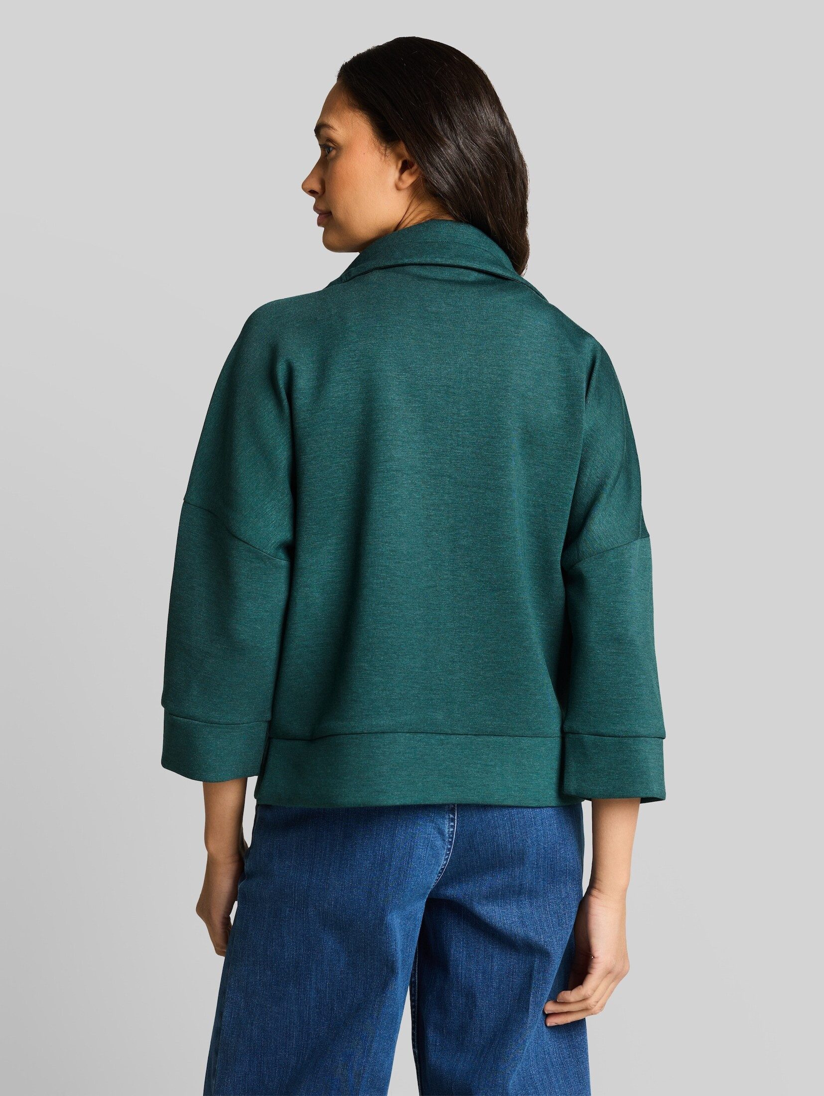 TOM TAILOR Sweatjacke Strick & Sweatshirts Boxy Fit Scuba Sweatjacke