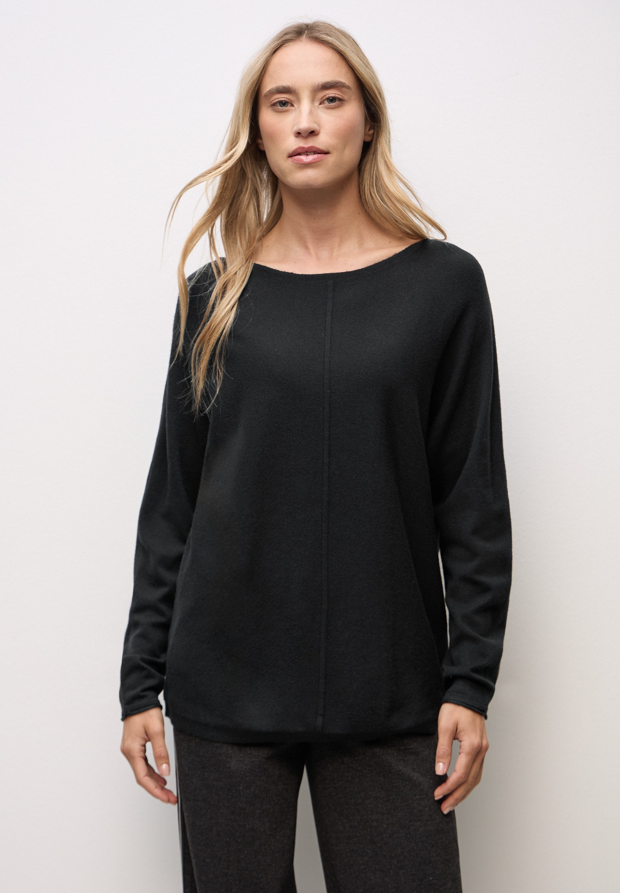 STREET ONE Rundhalspullover aus Feinstrick günstig online kaufen