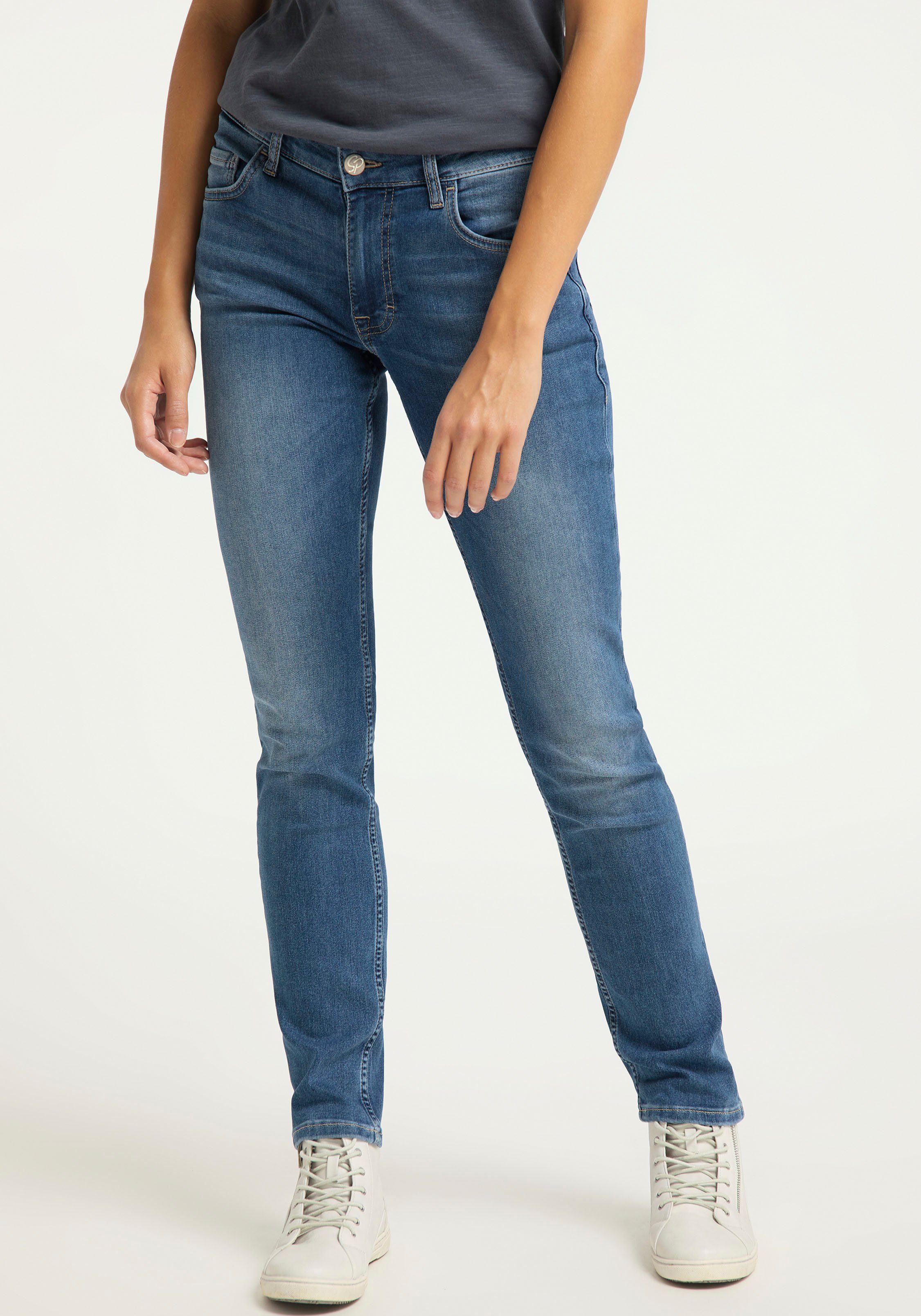 MUSTANG Rebecca Straight-Jeans medium bleach