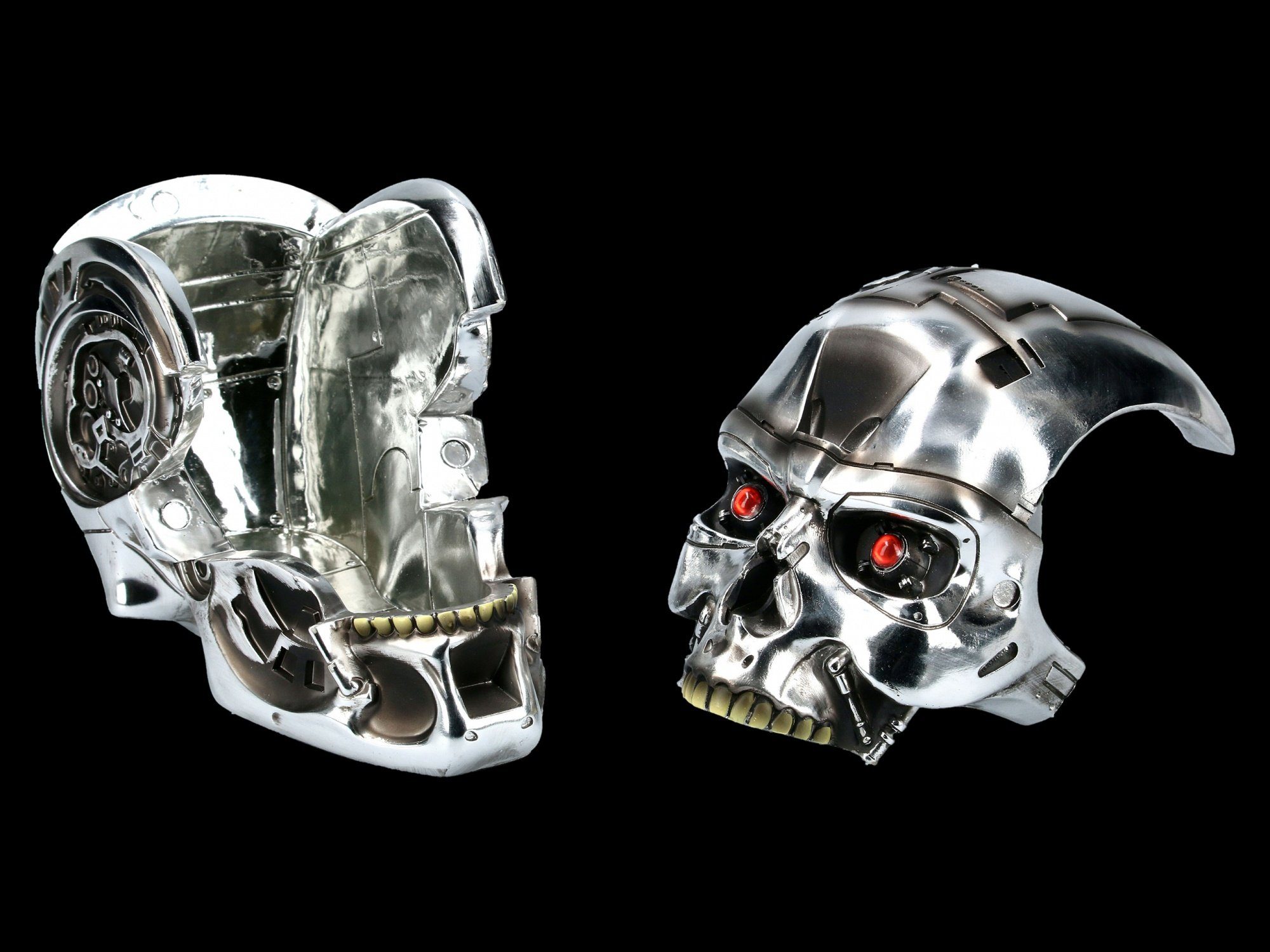 Figuren Shop GmbH Dekoobjekt Original Terminator Schädel Box - Fantasy Sci-Fi Deko