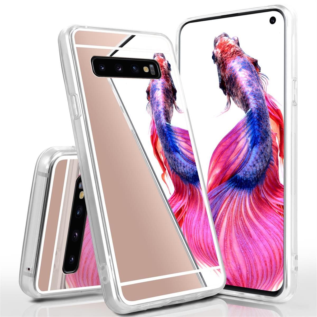 Handyhülle für Samsung Galaxy S10 Hülle Spiegel Mirror Case Pink