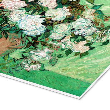 Posterlounge Forex-Bild Vincent van Gogh, Rosen, Wohnzimmer Malerei